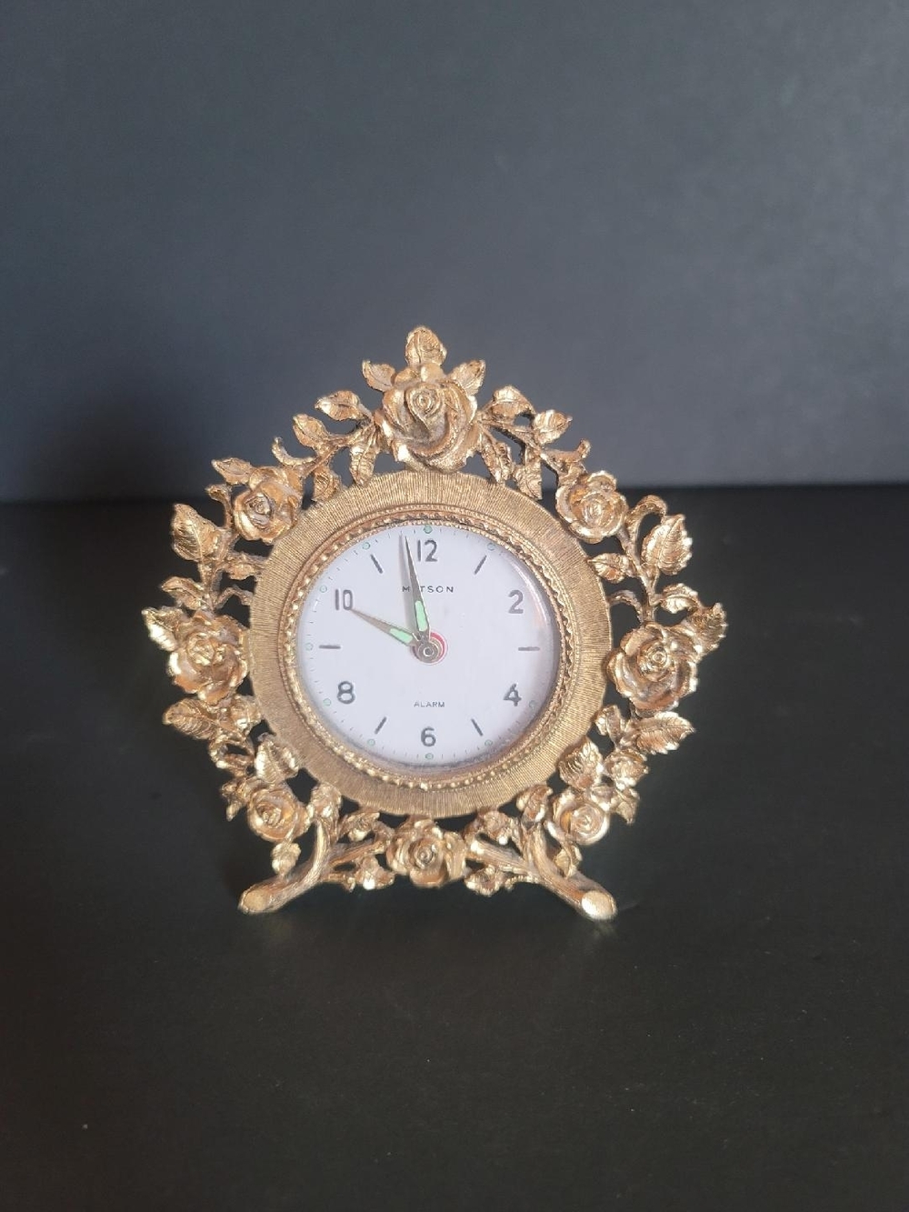 Ornate Gold Floral Wall Clock - Gold